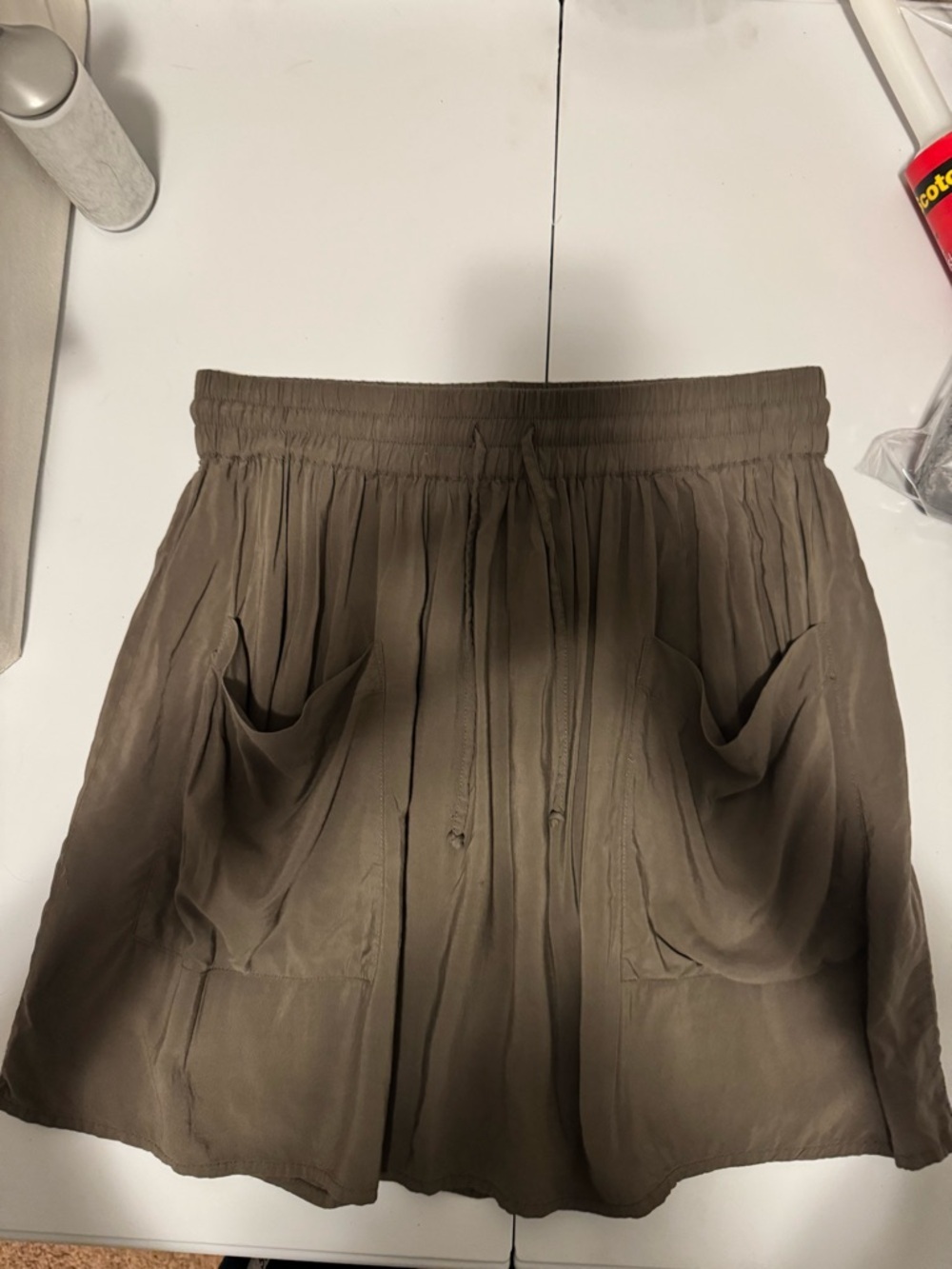 Garage Olive Green Elastic Waist Skirt Size Large